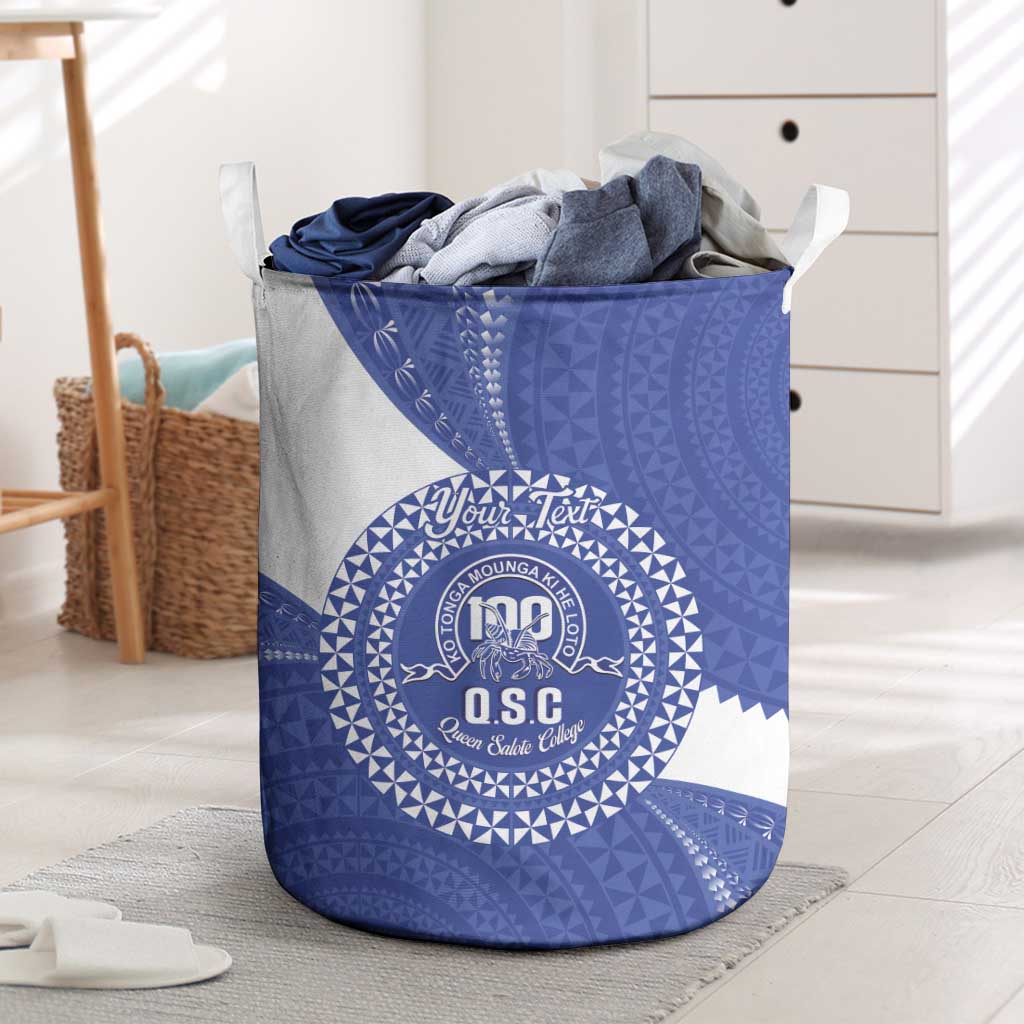 Queen Salote College 100th Anniversary Personalized Laundry Basket Est 1926 Kolisi Fefine Tongan Ngatu Pattern