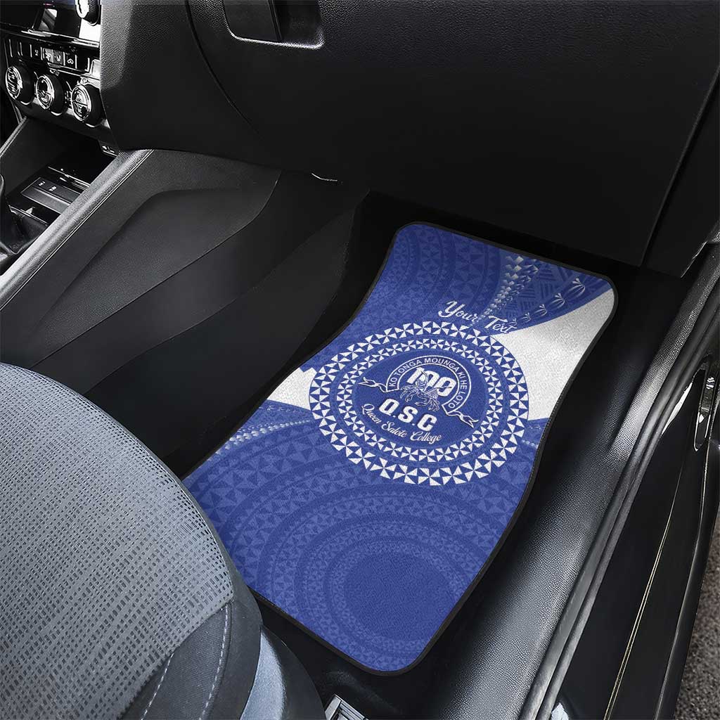 Queen Salote College 100th Anniversary Personalized Car Mats Est 1926 Kolisi Fefine Tongan Ngatu Pattern