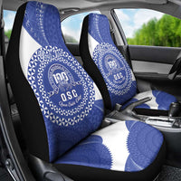 Queen Salote College 100th Anniversary Personalized Car Seat Cover Est 1926 Kolisi Fefine Tongan Ngatu Pattern
