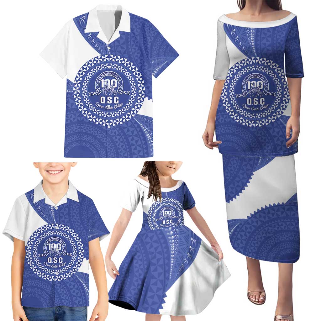 Queen Salote College 100th Anniversary Personalized Family Matching Puletasi and Hawaiian Shirt Est 1926 Kolisi Fefine Tongan Ngatu Pattern LT14 - Polynesian Pride
