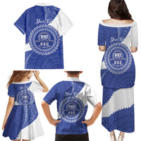 Queen Salote College 100th Anniversary Personalized Family Matching Puletasi and Hawaiian Shirt Est 1926 Kolisi Fefine Tongan Ngatu Pattern LT14 - Polynesian Pride