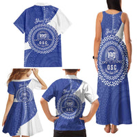 Queen Salote College 100th Anniversary Personalized Family Matching Tank Maxi Dress and Hawaiian Shirt Est 1926 Kolisi Fefine Tongan Ngatu Pattern LT14 - Polynesian Pride