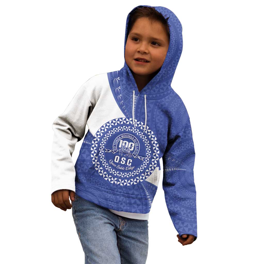 Queen Salote College 100th Anniversary Personalized Kid Hoodie Est 1926 Kolisi Fefine Tongan Ngatu Pattern