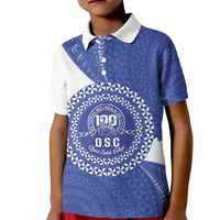 Queen Salote College 100th Anniversary Personalized Kid Polo Shirt Est 1926 Kolisi Fefine Tongan Ngatu Pattern