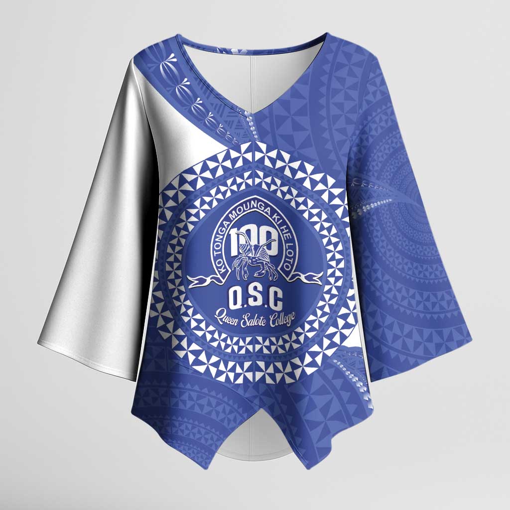 Queen Salote College 100th Anniversary Personalized Kimono Sleeve Blouse Est 1926 Kolisi Fefine Tongan Ngatu Pattern