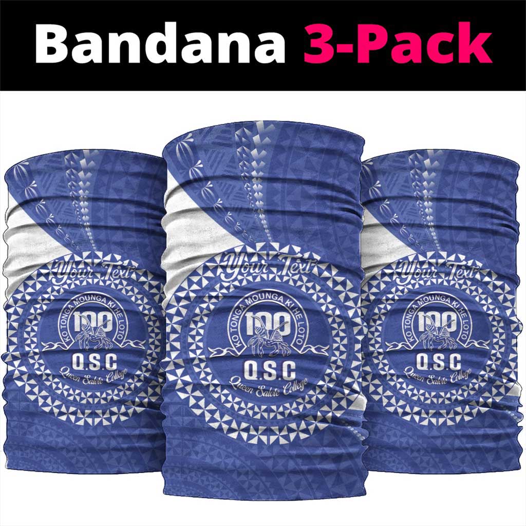 Queen Salote College 100th Anniversary Personalized Neck Gaiter Est 1926 Kolisi Fefine Tongan Ngatu Pattern