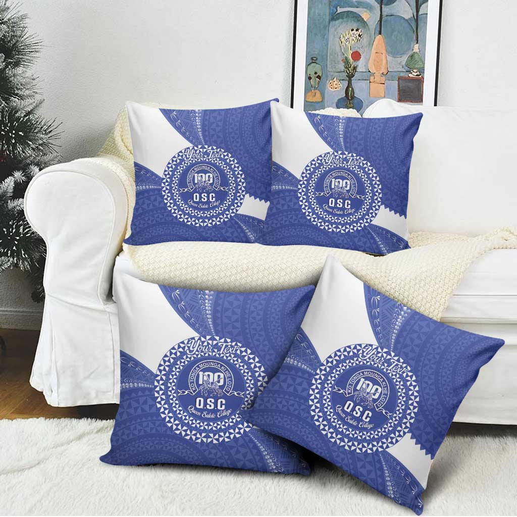 Queen Salote College 100th Anniversary Personalized Pillow Cover Est 1926 Kolisi Fefine Tongan Ngatu Pattern