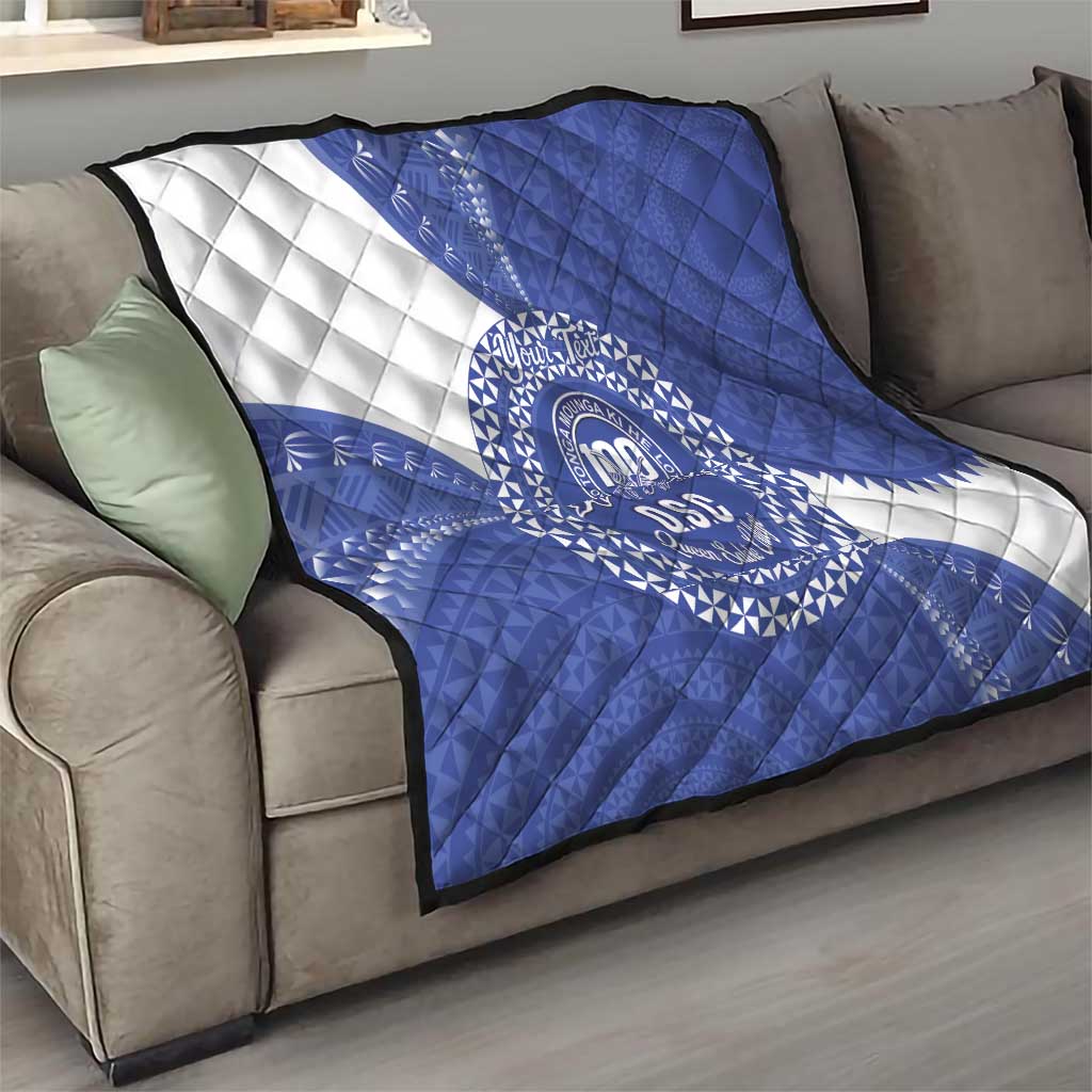 Queen Salote College 100th Anniversary Personalized Quilt Est 1926 Kolisi Fefine Tongan Ngatu Pattern