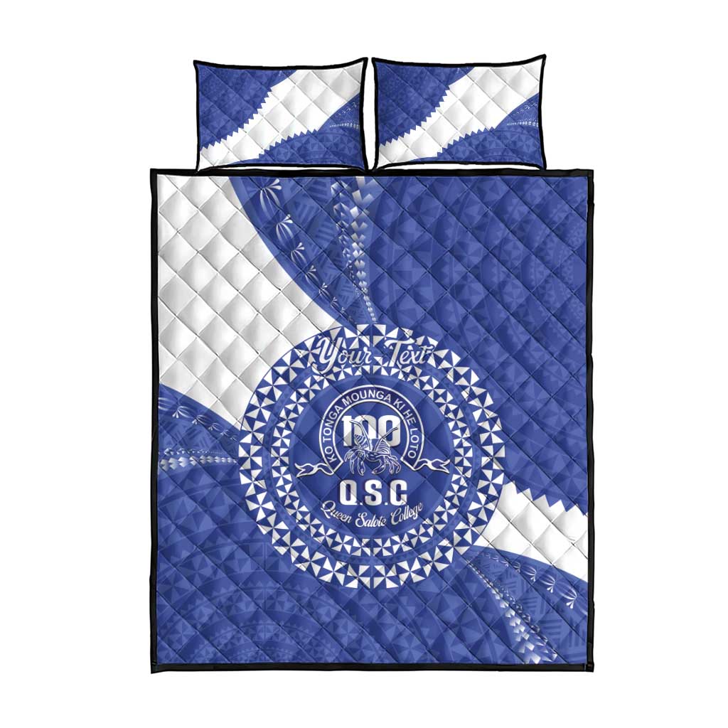 Queen Salote College 100th Anniversary Personalized Quilt Bed Set Est 1926 Kolisi Fefine Tongan Ngatu Pattern