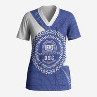 Queen Salote College 100th Anniversary Personalized Scrub Top Est 1926 Kolisi Fefine Tongan Ngatu Pattern