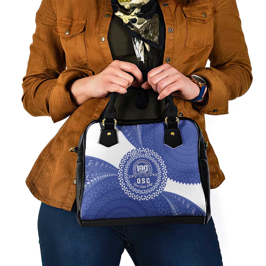 Queen Salote College 100th Anniversary Personalized Shoulder Handbag Est 1926 Kolisi Fefine Tongan Ngatu Pattern