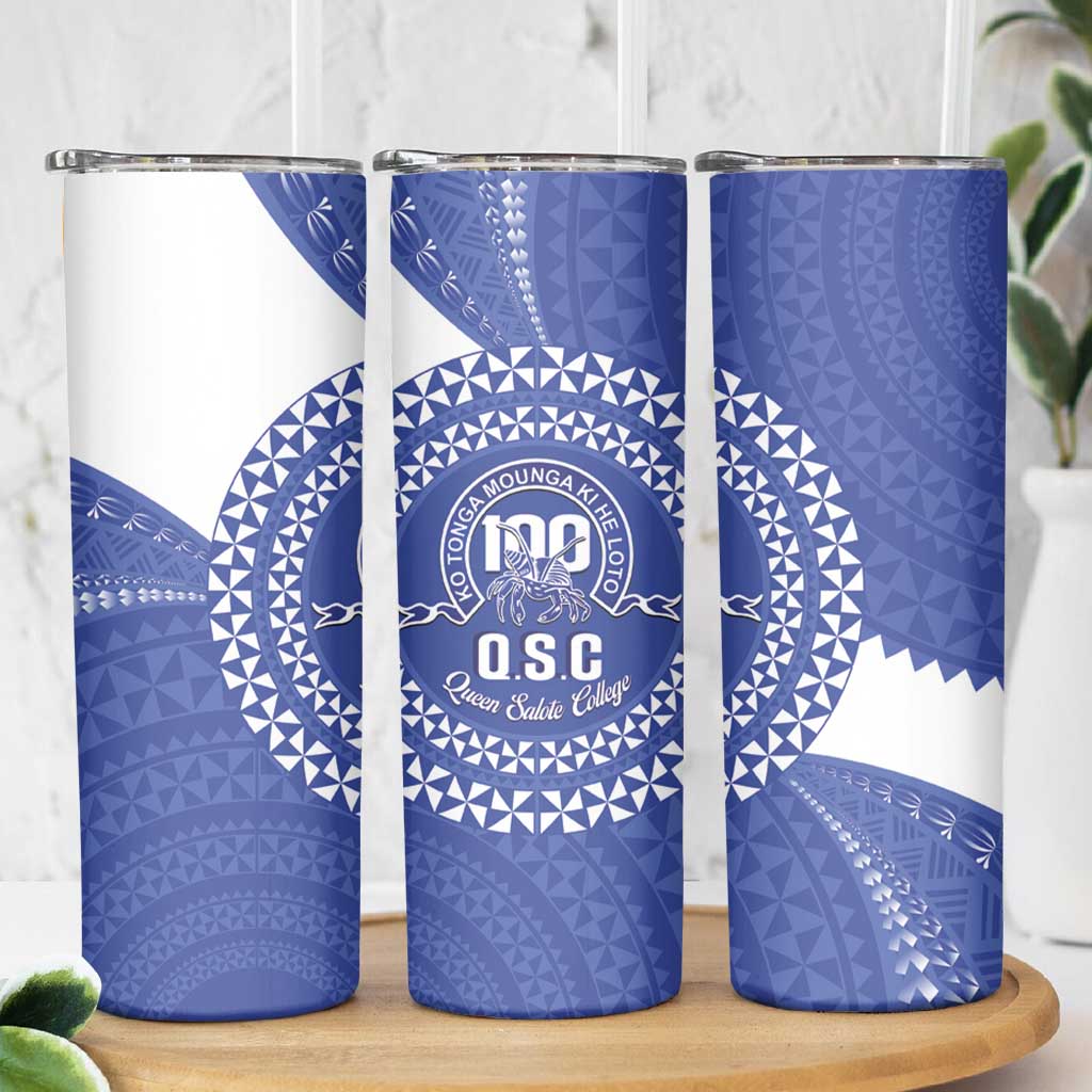 Queen Salote College 100th Anniversary Skinny Tumbler Est 1926 Kolisi Fefine Tongan Ngatu Pattern LT14 - Polynesian Pride