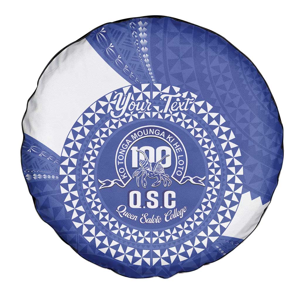 Queen Salote College 100th Anniversary Personalized Spare Tire Cover Est 1926 Kolisi Fefine Tongan Ngatu Pattern