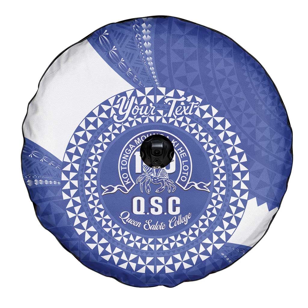 Queen Salote College 100th Anniversary Personalized Spare Tire Cover Est 1926 Kolisi Fefine Tongan Ngatu Pattern