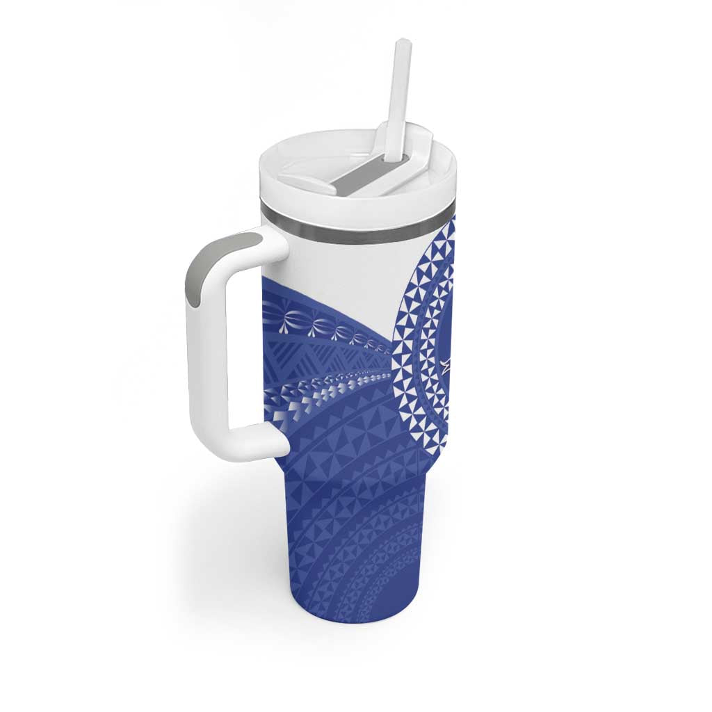 Queen Salote College 100th Anniversary Tumbler With Handle Est 1926 Kolisi Fefine Tongan Ngatu Pattern