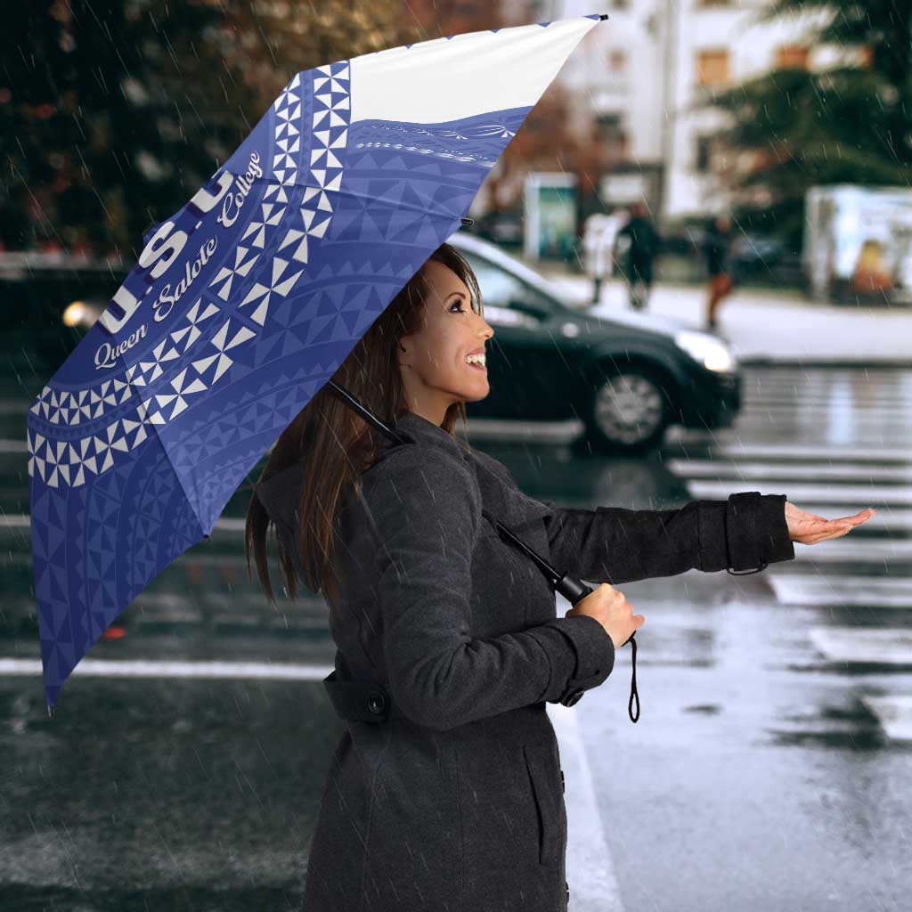 Queen Salote College 100th Anniversary Personalized Umbrella Est 1926 Kolisi Fefine Tongan Ngatu Pattern