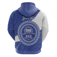 Queen Salote College 100th Anniversary Personalized Zip Hoodie Est 1926 Kolisi Fefine Tongan Ngatu Pattern