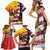 Personalised United States And Papua New Guinea Family Matching Short Sleeve Bodycon Dress and Hawaiian Shirt USA Eagle With PNG Bird Of Paradise
