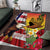 Personalised United States And Hawaii Area Rug USA Eagle With Hawaiian Shark Tattoo