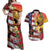 Personalised United States And Hawaii Couples Matching Off Shoulder Maxi Dress and Hawaiian Shirt USA Eagle With Hawaiian Shark Tattoo