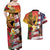 Personalised United States And Hawaii Couples Matching Off Shoulder Maxi Dress and Hawaiian Shirt USA Eagle With Hawaiian Shark Tattoo