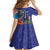 Personalised United States And Cook Islands Family Matching Long Sleeve Bodycon Dress and Hawaiian Shirt USA Eagle Mix Polynesian Pattern