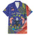Personalised United States And Cook Islands Family Matching Long Sleeve Bodycon Dress and Hawaiian Shirt USA Eagle Mix Polynesian Pattern