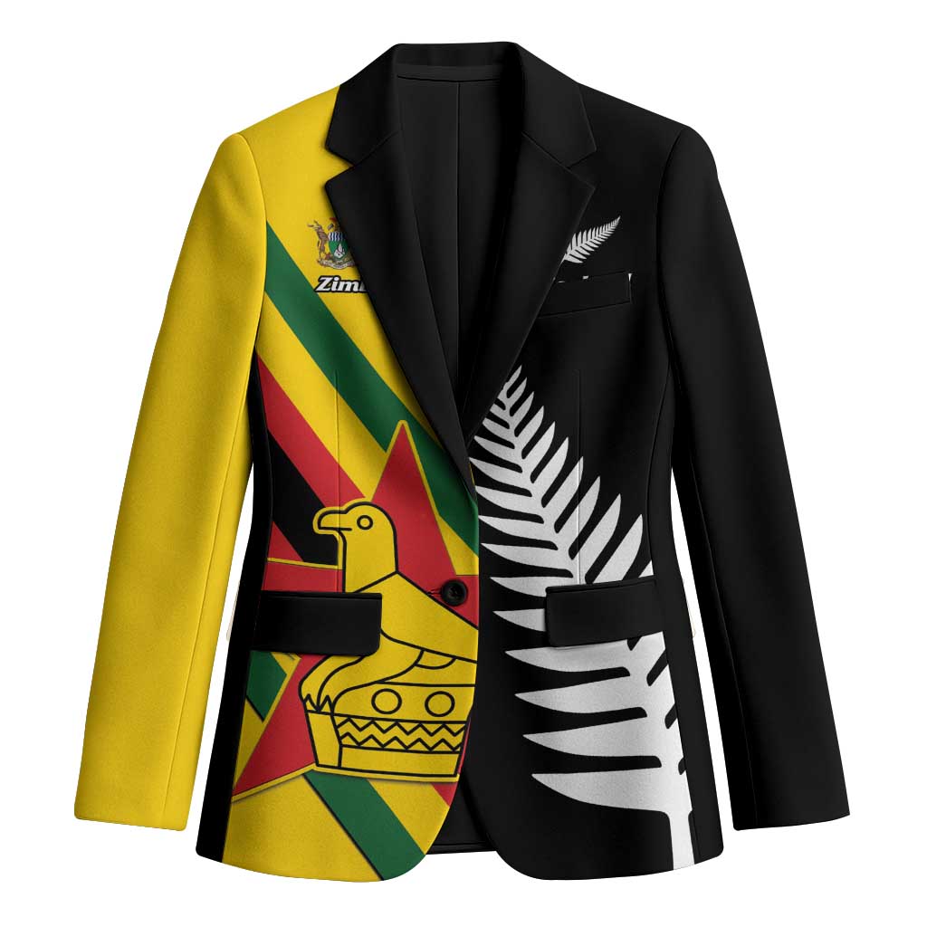 Custom New Zealand and Zimbabwe Blazer NZ Fern Zim Flag Half Style