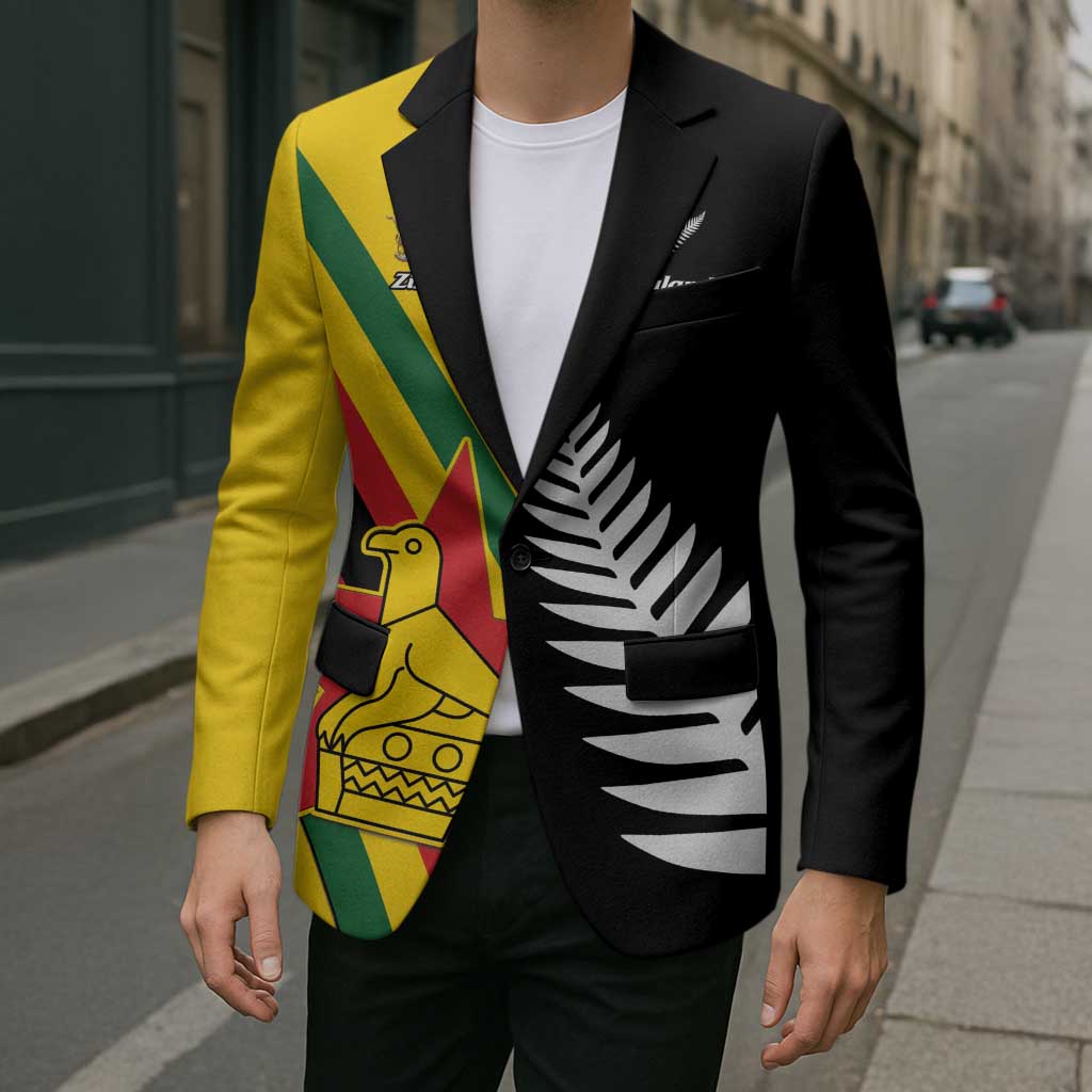 Custom New Zealand and Zimbabwe Blazer NZ Fern Zim Flag Half Style