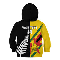 Custom New Zealand and Zimbabwe Kid Hoodie NZ Fern Zim Flag Half Style LT14 - Polynesian Pride