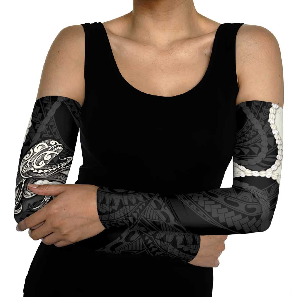 Black Polynesia Tribal Octopus Tattoo Arm Sleeves Pikake Lei Polynesian Pattern