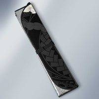 Black Polynesia Tribal Octopus Tattoo Auto Sun Shade Pikake Lei Polynesian Pattern