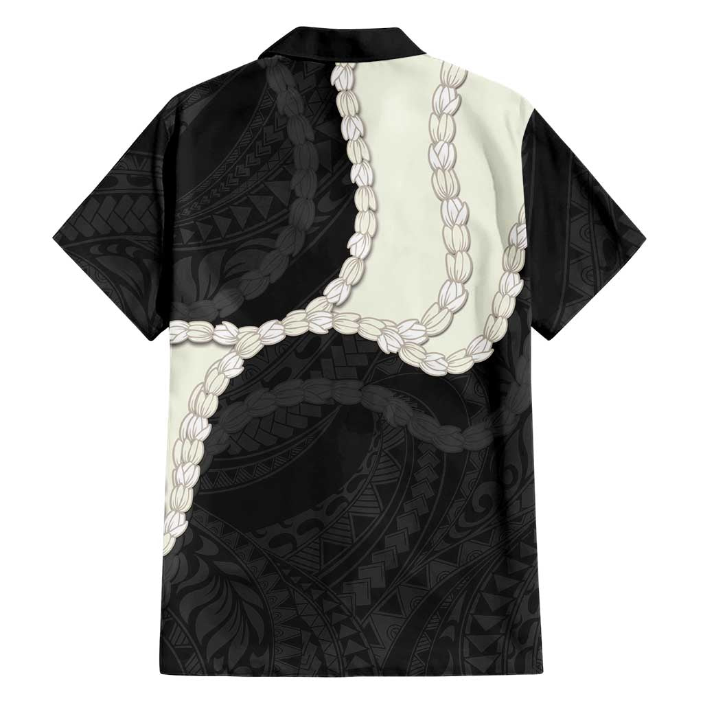 Black Polynesia Tribal Octopus Tattoo Family Matching Tank Maxi Dress and Hawaiian Shirt Pikake Lei Polynesian Pattern