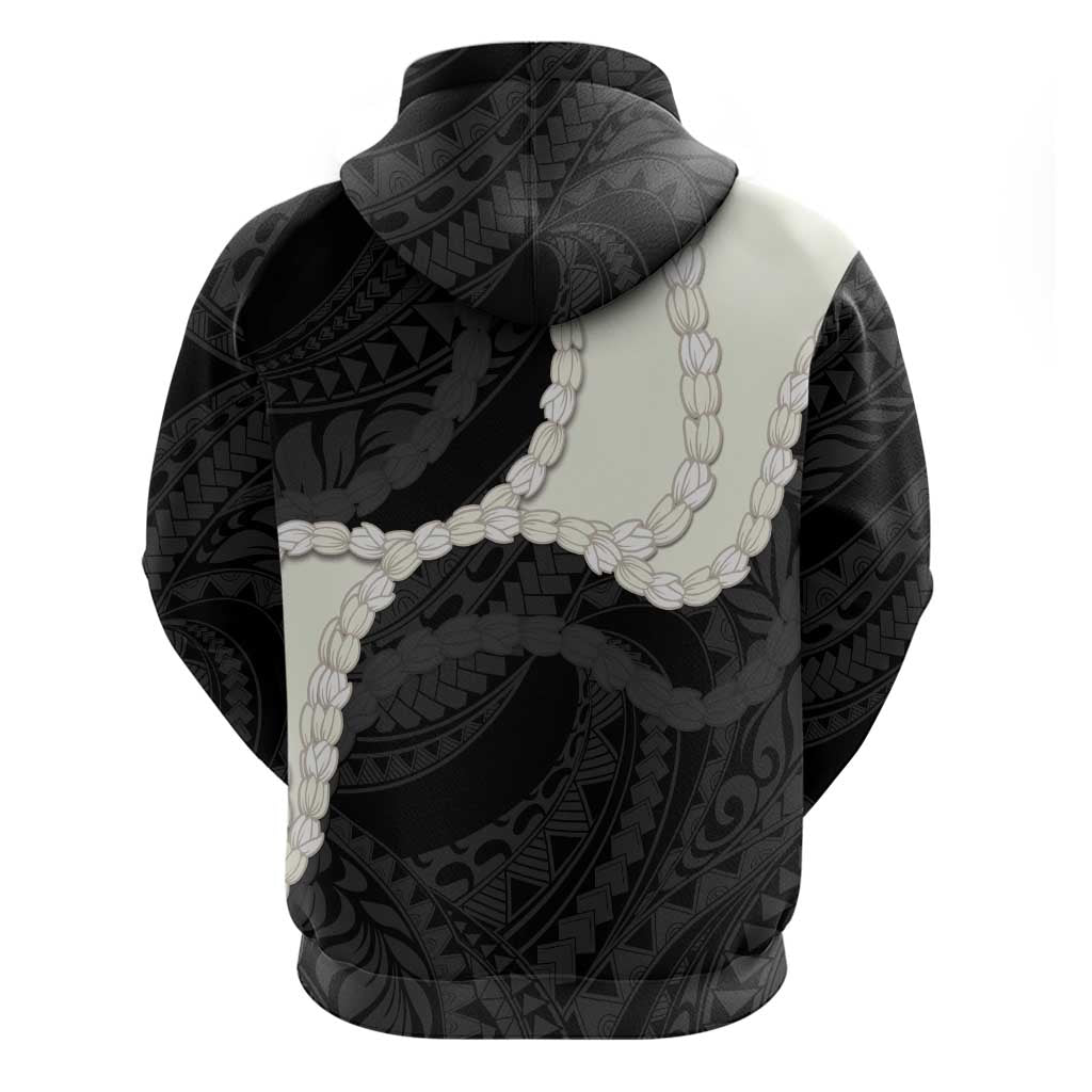 Black Polynesia Tribal Octopus Tattoo Hoodie Pikake Lei Polynesian Pattern