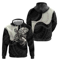 Black Polynesia Tribal Octopus Tattoo Hoodie Pikake Lei Polynesian Pattern