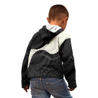 Black Polynesia Tribal Octopus Tattoo Kid Hoodie Pikake Lei Polynesian Pattern