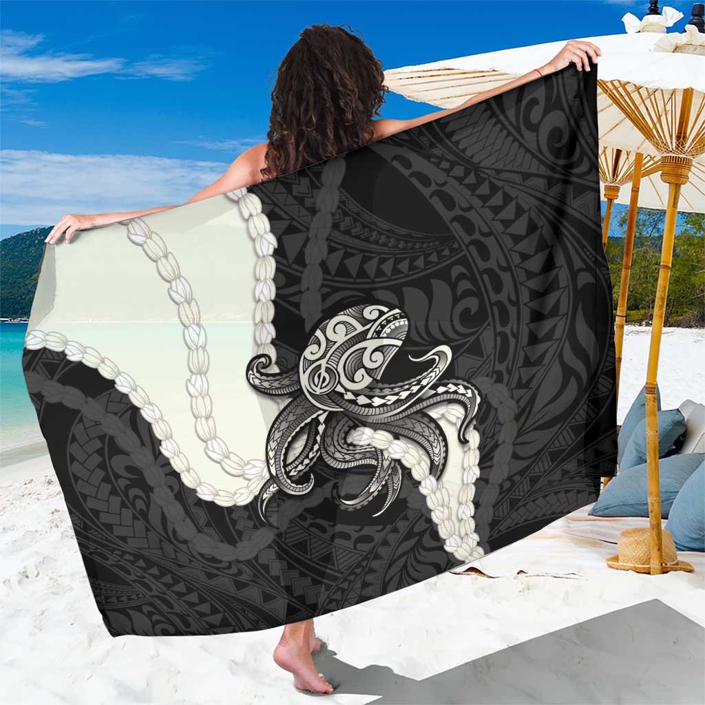 Black Polynesia Tribal Octopus Tattoo Sarong Pikake Lei Polynesian Pattern