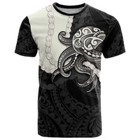 Black Polynesia Tribal Octopus Tattoo T Shirt Pikake Lei Polynesian Pattern