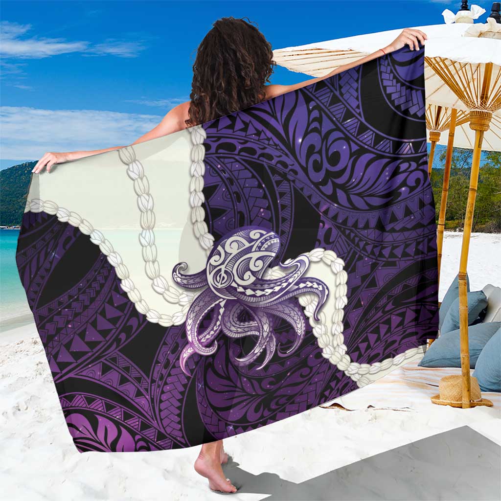 Purple Galaxy Polynesia Tribal Octopus Tattoo Sarong Pikake Lei Polynesian Pattern
