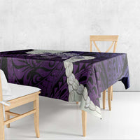 Purple Galaxy Polynesia Tribal Octopus Tattoo Tablecloth Pikake Lei Polynesian Pattern