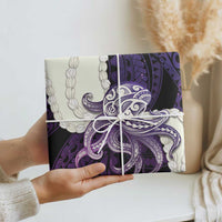 Purple Galaxy Polynesia Tribal Octopus Tattoo Wrapping Paper Pikake Lei Polynesian Pattern