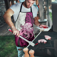 Pink Galaxy Polynesia Tribal Octopus Tattoo Apron Pikake Lei Polynesian Pattern