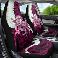 Pink Galaxy Polynesia Tribal Octopus Tattoo Car Seat Cover Pikake Lei Polynesian Pattern