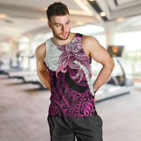 Pink Galaxy Polynesia Tribal Octopus Tattoo Men Tank Top Pikake Lei Polynesian Pattern