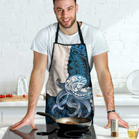 Blue Galaxy Polynesia Tribal Octopus Tattoo Apron Pikake Lei Polynesian Pattern