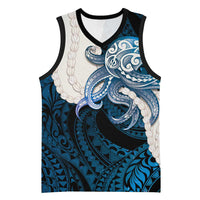 Blue Galaxy Polynesia Tribal Octopus Tattoo Basketball Jersey Pikake Lei Polynesian Pattern