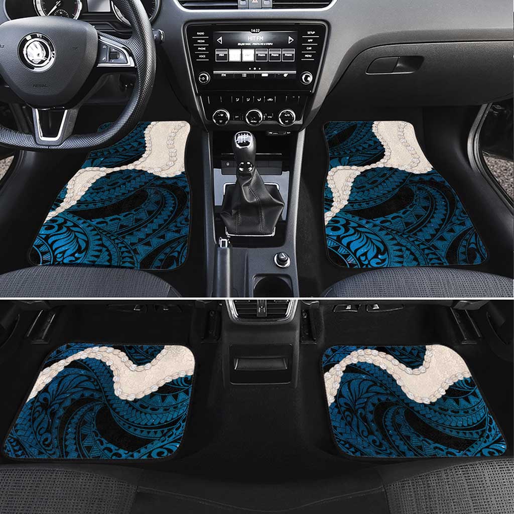 Blue Galaxy Polynesia Tribal Octopus Tattoo Car Mats Pikake Lei Polynesian Pattern