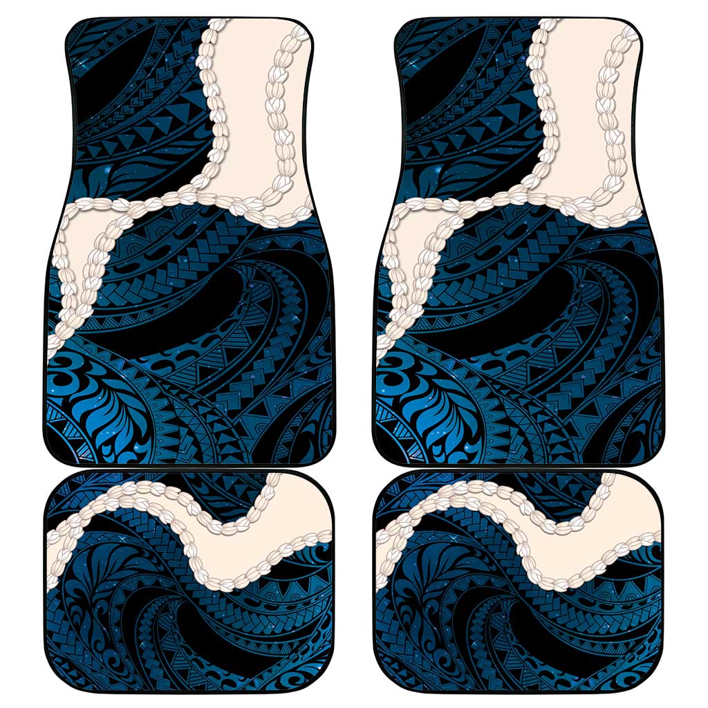 Blue Galaxy Polynesia Tribal Octopus Tattoo Car Mats Pikake Lei Polynesian Pattern