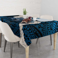 Blue Galaxy Polynesia Tribal Octopus Tattoo Tablecloth Pikake Lei Polynesian Pattern