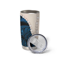 Blue Galaxy Polynesia Tribal Octopus Tattoo Tumbler Cup Pikake Lei Polynesian Pattern